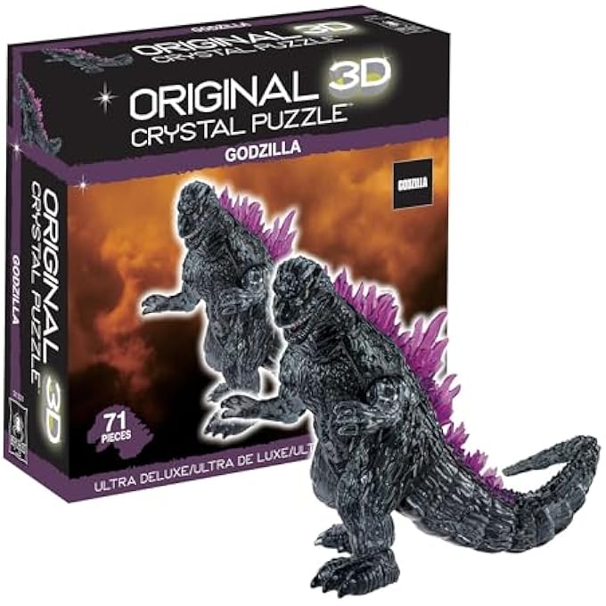 GODZILLA ULTRA DELUXE 3D CRYSTAL PUZZLE, FOR GODZILLA LOVERS, COLLECTORS AND PUZZLERS AGES 12 AND UP - Image 1